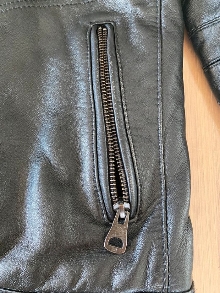 Blouson Redskins en cuir noir taille S - photo numéro 16