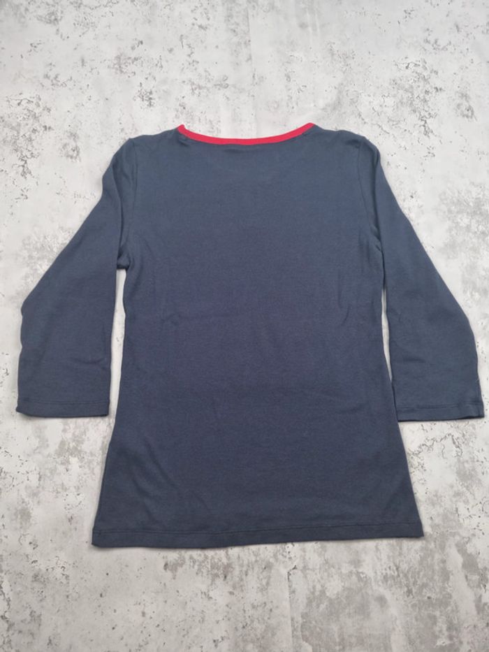 Haut manches 3/4 Tommy Hilfiger marine avec cordon – Taille M Femme - photo numéro 4