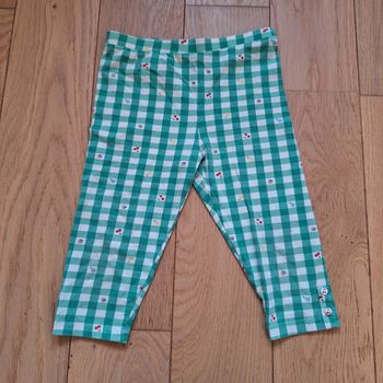 Legging court à carreaux verts et petits fruits Sergent Major 8/9 ans