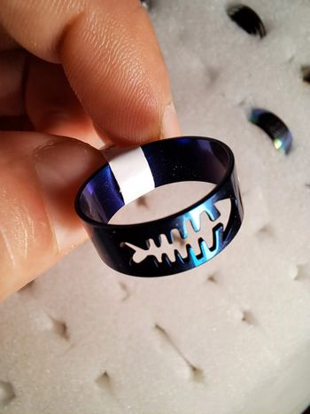 Bague acier inoxydable silhouette