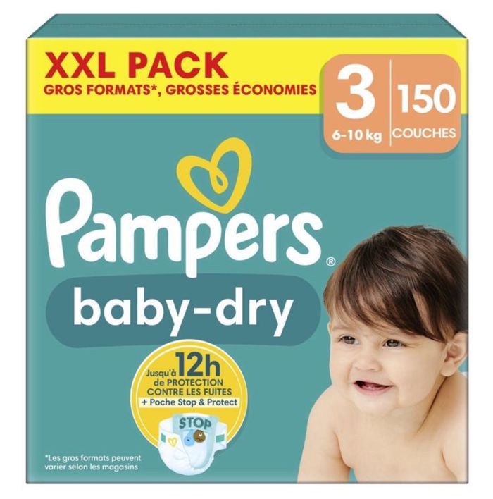 1 carton de couches Pampers taille 3