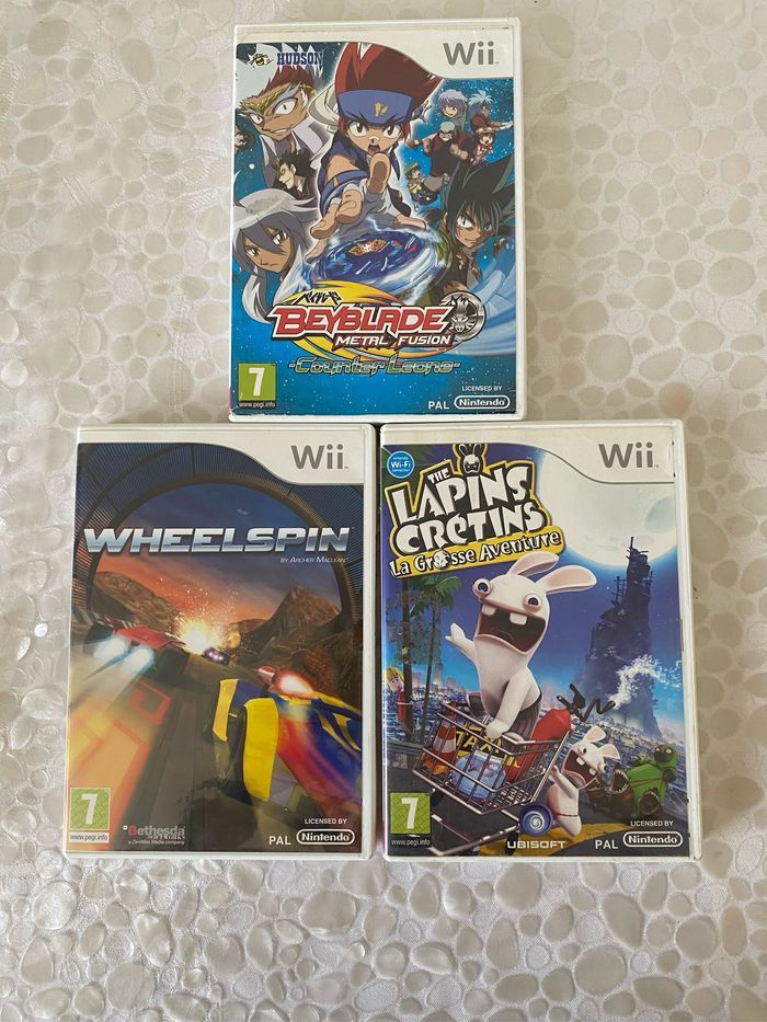 Lot  de 3 jeux pour Wii
