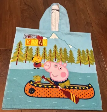 Poncho de bain / mer/ piscine à capuche Peppa Pig.
