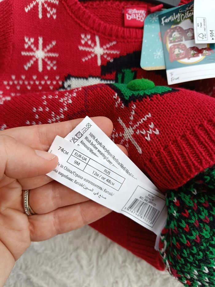 Pull de Noël Minnie Mère Père Noël Fille 9 mois Disney Baby - photo numéro 9