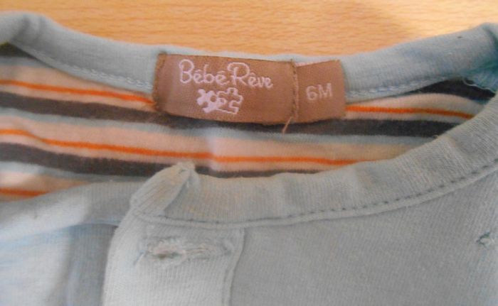 T-shirt garçon/fille manches longues 6 mois / Bébé Rêve - photo numéro 2