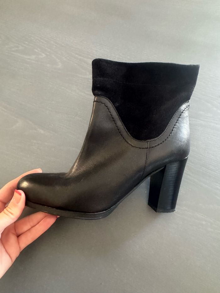 Bottines André cuir noir taille 38 - photo numéro 4