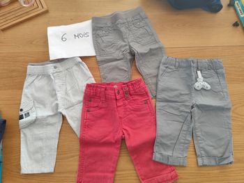 Lot de 4 pantalons en 6 mois / garcons