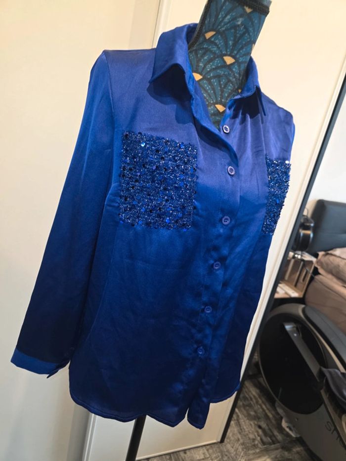 Chemise bleu femme shein - photo numéro 2