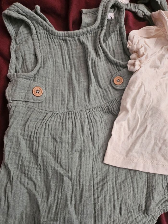 Barboteuse / vêtements été bébé 3 mois / gaze de coton
