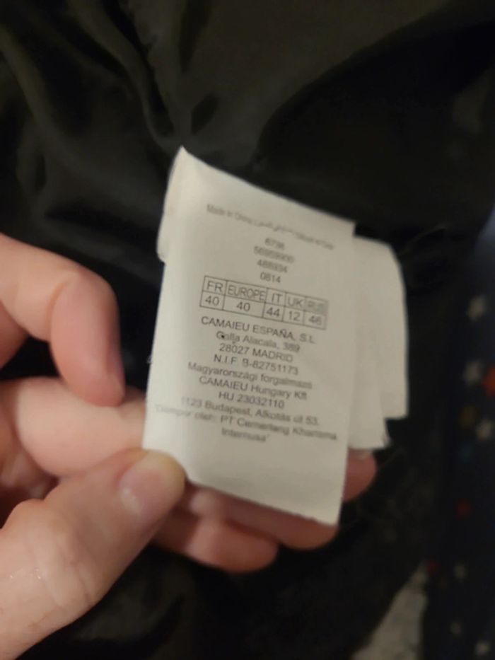 Doudoune grise taille 40 camaieu - photo numéro 4