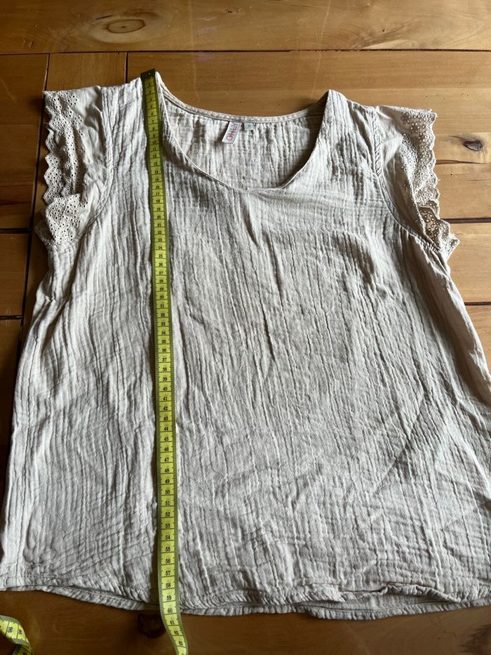 Blouse sans manche beige - photo numéro 8