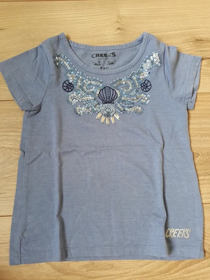 Tshirt sequins et strass