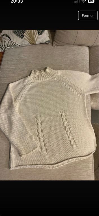 Pull grosse maille et col cheminée