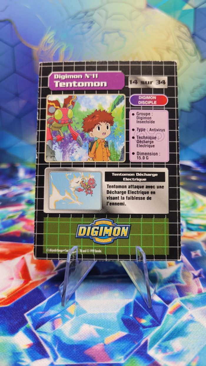 Carte Digimon Tentomon 14/34 (FOIL) Édition Série TV 1999 - photo numéro 2