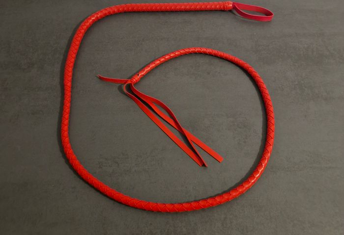 Fouet en cuir véritable (195cm)