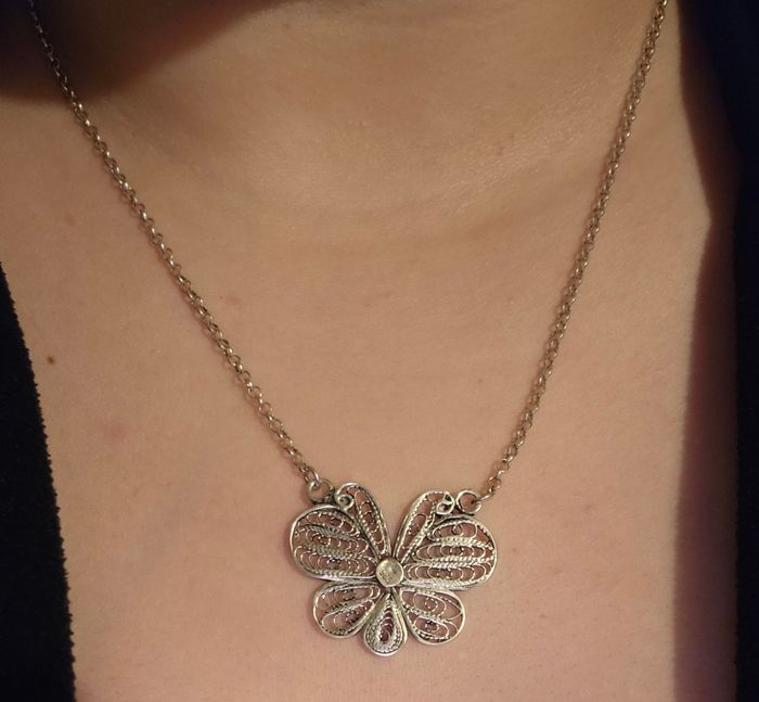 Parure Papillon ARGENT 925 Massif - Filigrane Fait Main⁸ - photo numéro 6