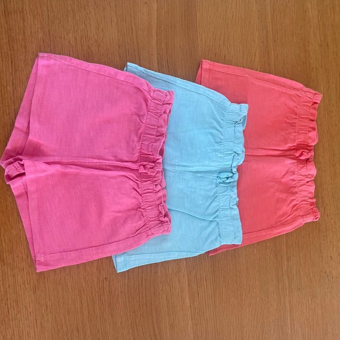 Lot 3 short coton fille 18 mois