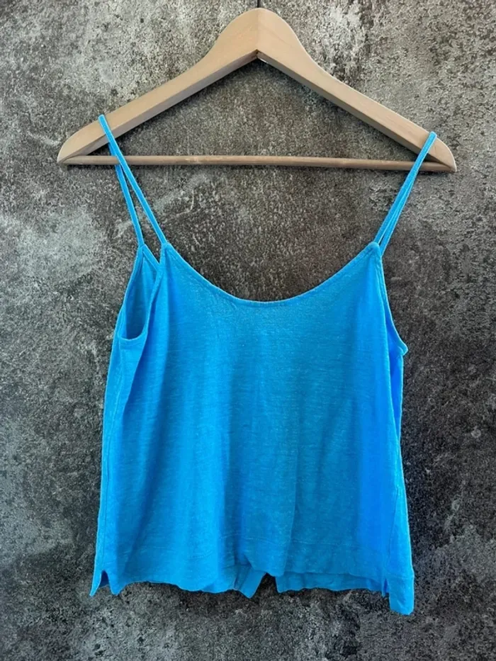 Débardeur bleu femme Shein taille S Blue tank top Canotta blu Blaues Damen-Top - photo numéro 2