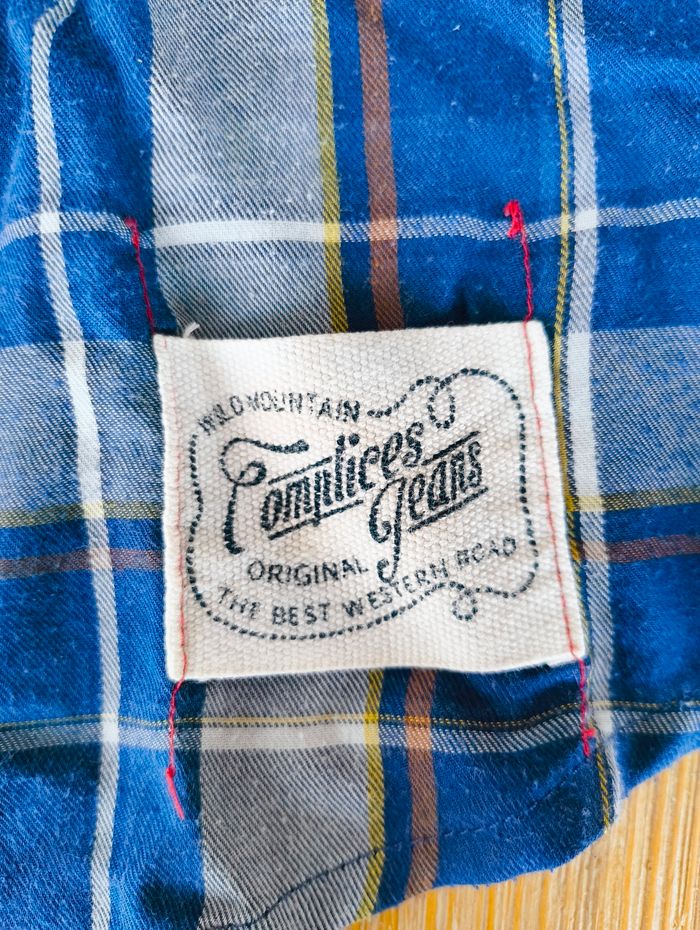 Chemise Garçon Complices Jeans 10 ans Carreaux Bleus / Bûcheron Vintage - photo numéro 6
