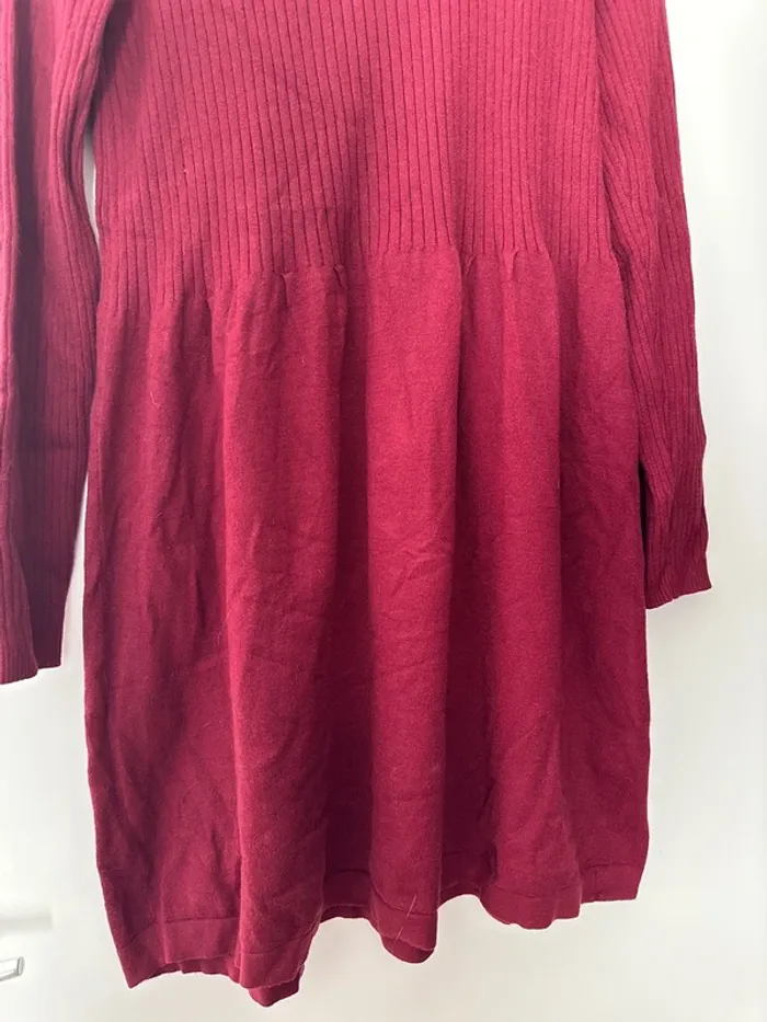 Robe rouge bordeaux Primark côtelée - photo numéro 4