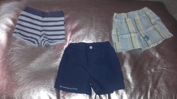 Lot de 3 shorts garçon 6 mois