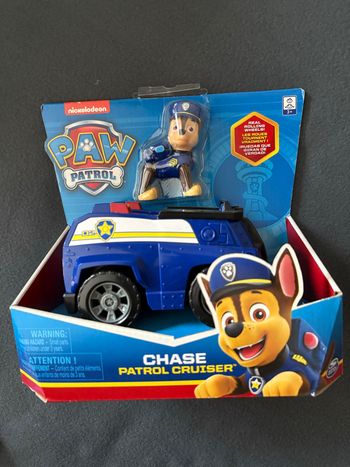 PAT' Patrouille - Véhicule  + Figurine Chase - Véhicule de 15 cm