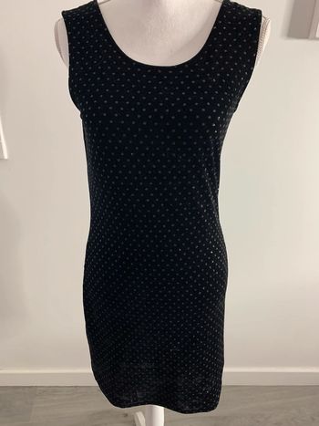Robe en velours noir et argenté Kiabi T36