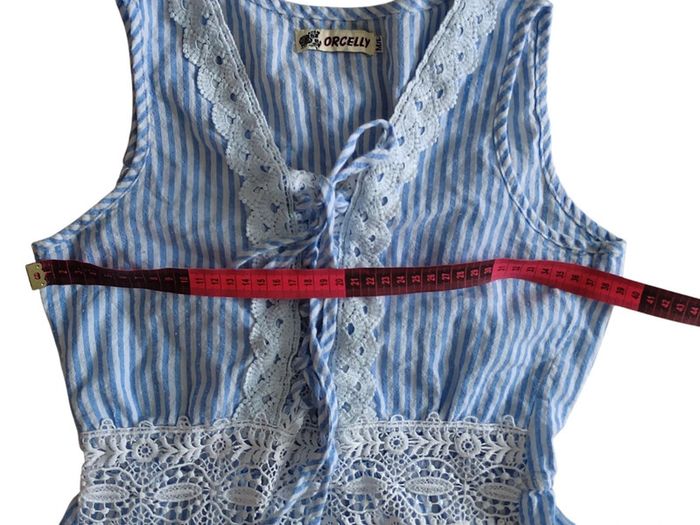 Robe brodée à rayure - photo numéro 6