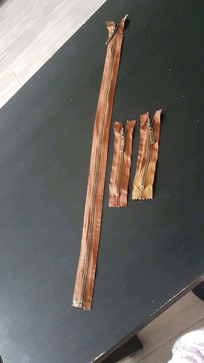 Lot de 3 fermetures éclair