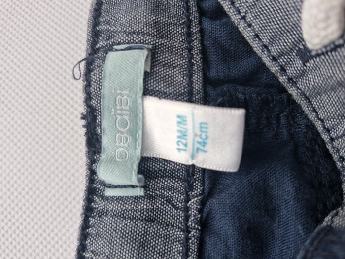 Ensemble garçon (T-shirt + short) 12 mois 74 cm Obaïbi Bleu marine - photo numéro 7