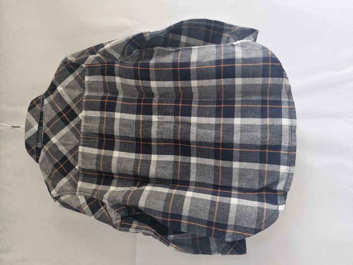 Chemise manches longues à carreaux 3 ans Orchestra bleu marine - photo numéro 2
