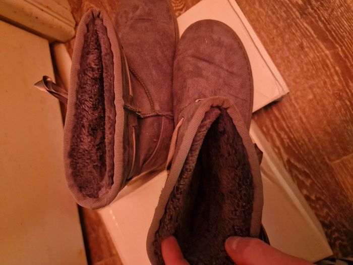 Bottine fourrure chaude grise - photo numéro 2