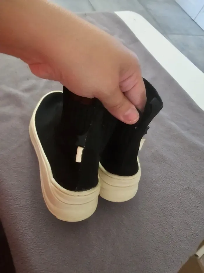 Bottine noir style chaussette taille 34 - photo numéro 9