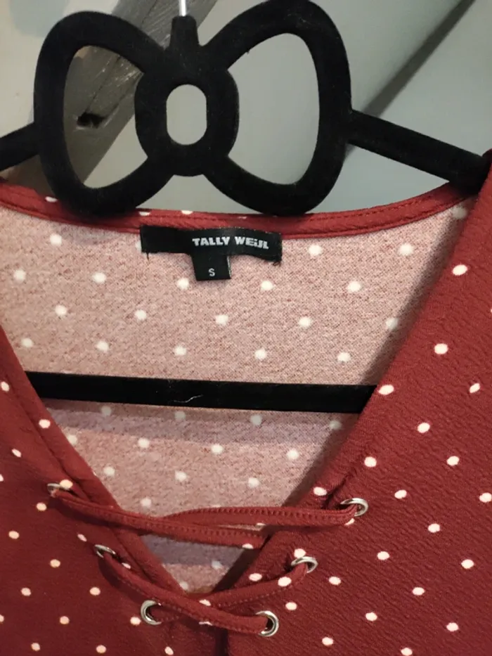 Robe rouge pois Tally weijl S - photo numéro 2