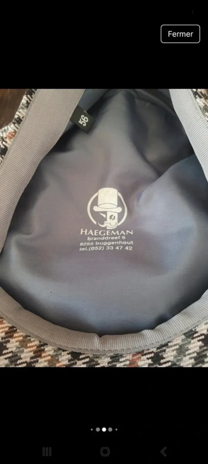 Jolie Chapeau homme Haegeman 56cm - photo numéro 10