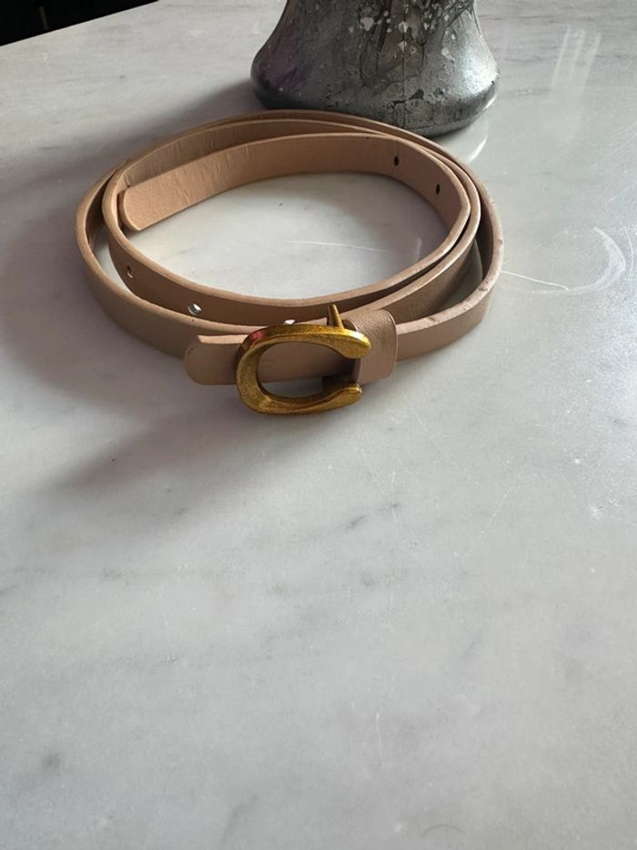 Ceinture fine beige