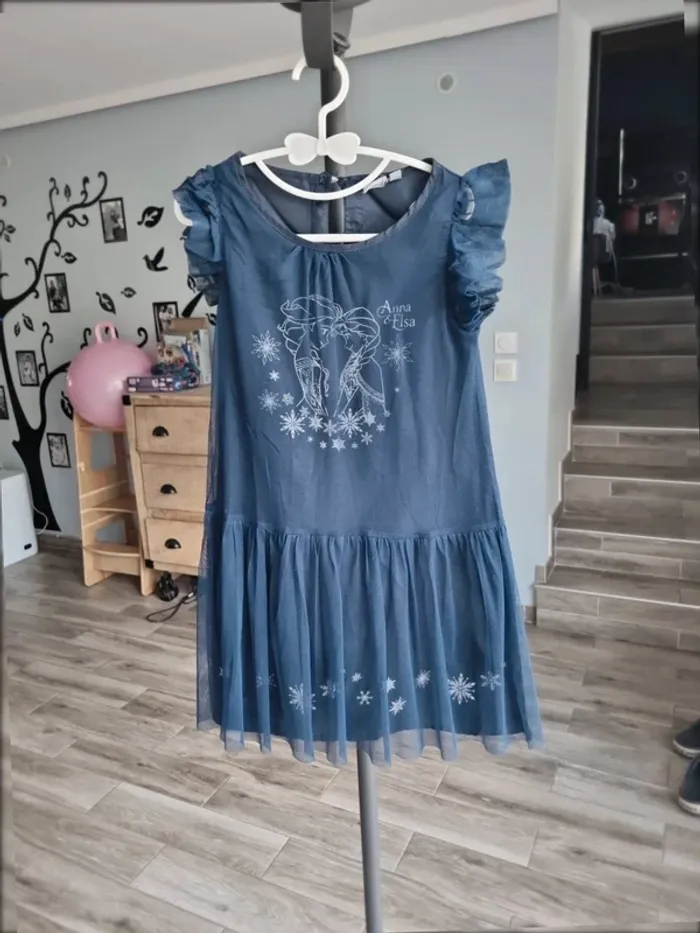 Robe fille disney la reine des neiges 6 ans