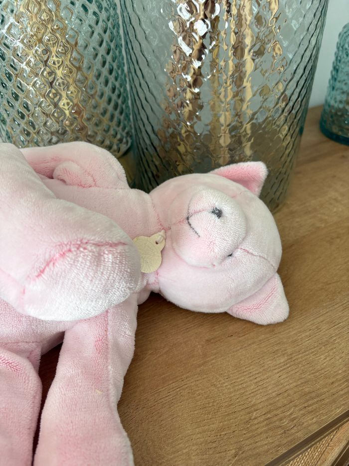 Peluche j’aime mon doudou chat rose 35 cm - photo numéro 4