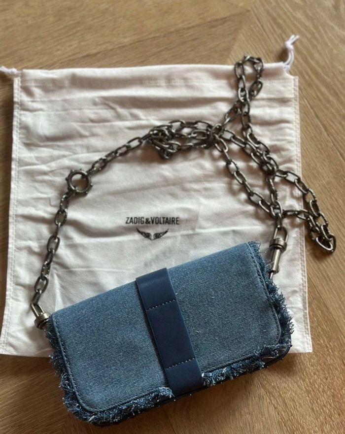 Sac Kate Wallet Glitter Storm édition Kate Moss bleu jean - Zadig&voltaire - photo numéro 11