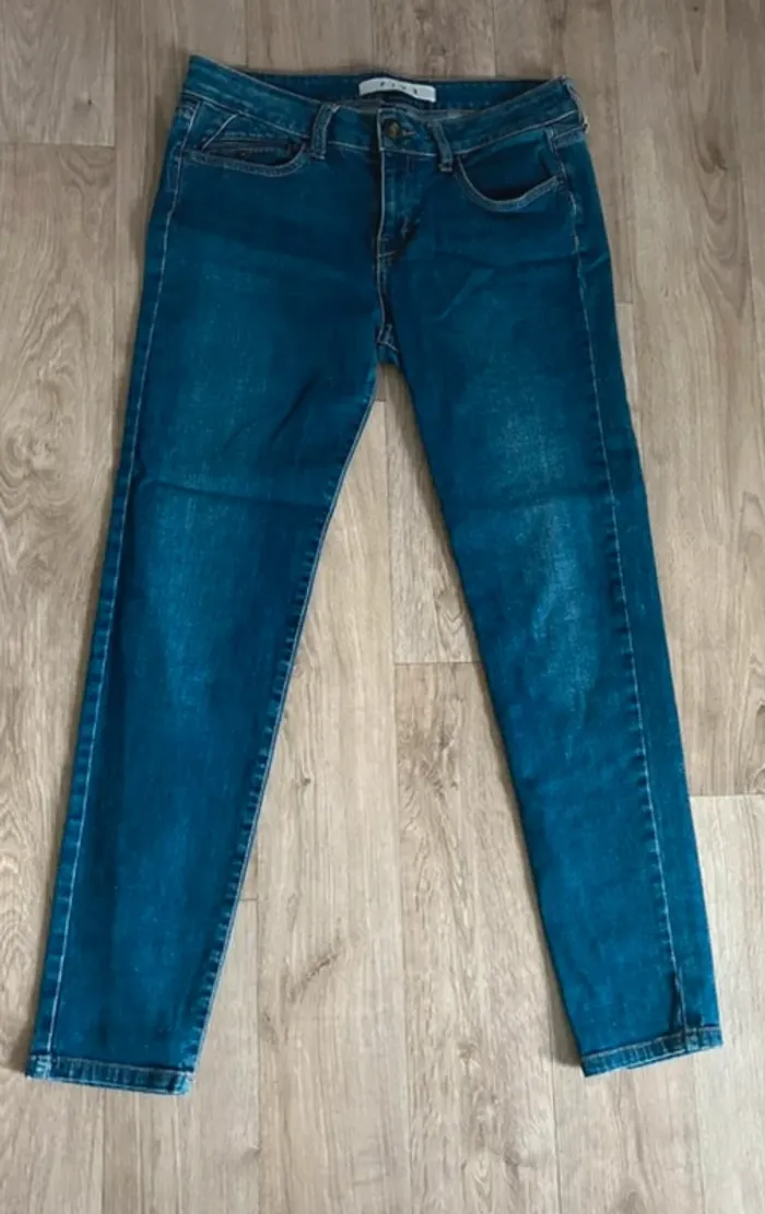 Five jean bleu, Coupe slim , femme, taille 38