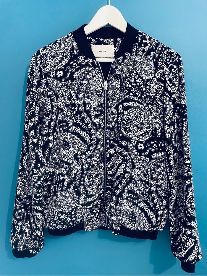 Veste noire et blanche Promod taille S - photo numéro 5