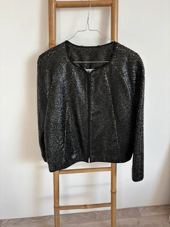 Veste noir effet crocro