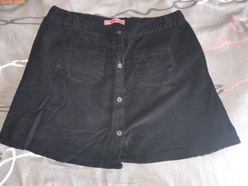 Jupe noire effet velours