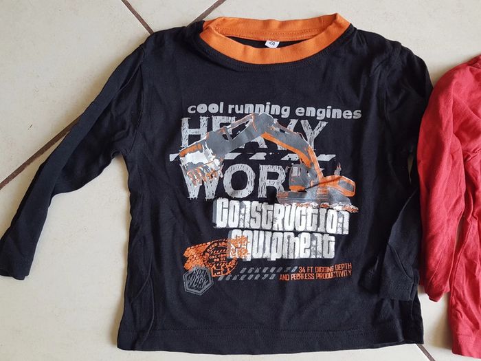 Lot de 2 t-shirts manches longues garçon 2 ans - photo numéro 2