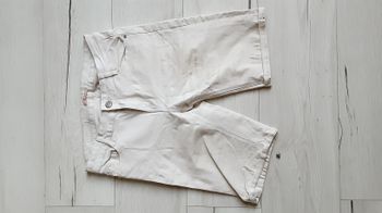 Vêtement femme short bermuda type jean crème beige Camaïeu taille 38