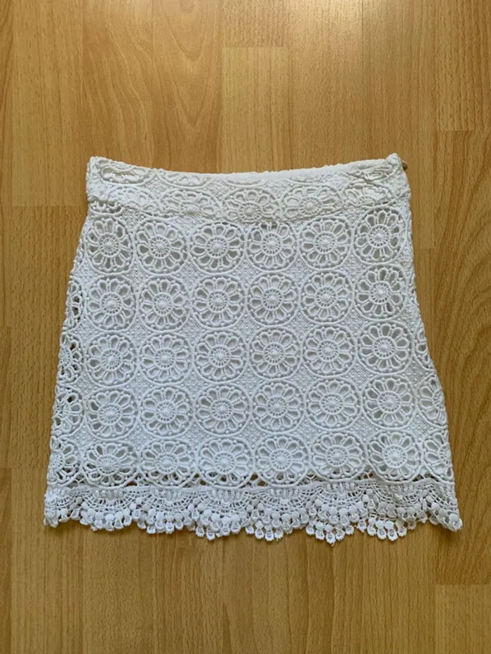 Jupe courte blanche été 8ans