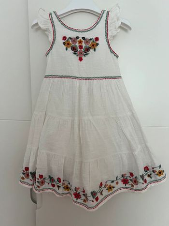 Robe en lin fleurie taille élastique