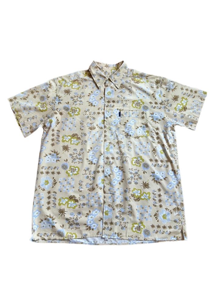🌴🍋Chemise homme estivale vintage hawaïenne Hawaiian floral lemon shirt🍋🌴 - photo numéro 8