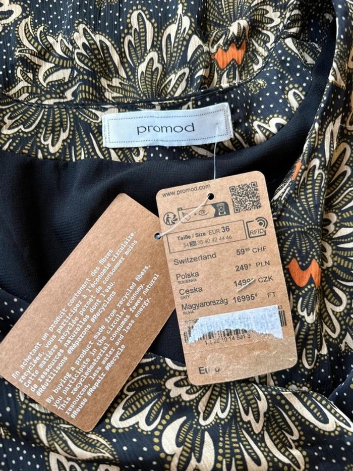 Robe midi à motifs fleuris colorés taille 36 - neuve Promod - photo numéro 5