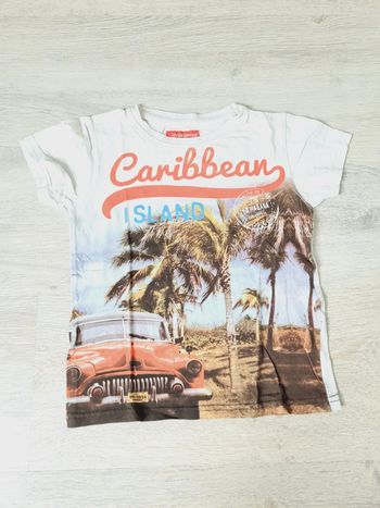 Tee-shirt manches courtes in extenso 6 ans palmier voiture